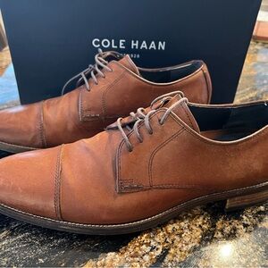 Cole Haan Men's Brown Leather Lenox Hill Oxford Shoes